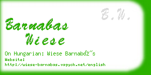 barnabas wiese business card